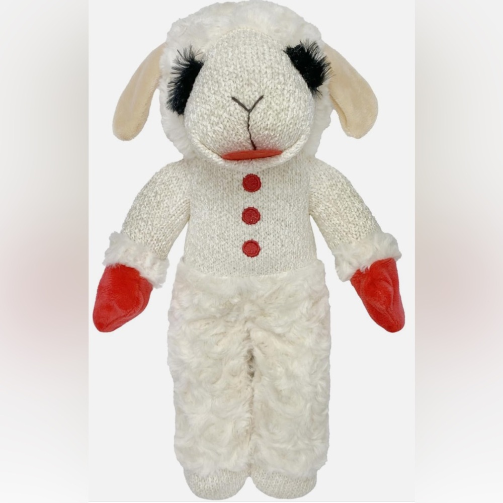 Lamb Chop Dog Toy With Squeakers  13”